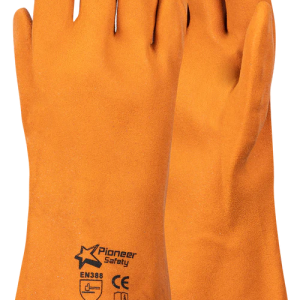 PIONEER PVC Orange Foamed Glove  - 35cm