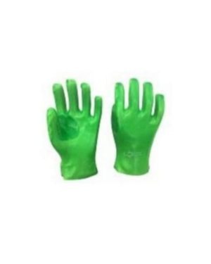 Pioneer Hi-Vis Green Terry Palm Pvc Glove Knit Wrist